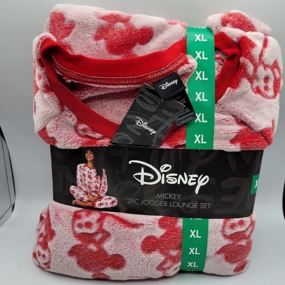 Disney Mickey Mouse Cozy Fleece 2 Piece Pajama Set XL - Picture 3 of 11